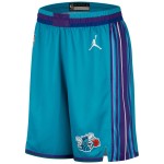 Charlotte Hornets NBA Shorts Jordan 2023-24 Classic Edition Teal Swingman - Herren